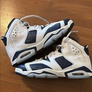 Jordan Blue and White Air Sneakers